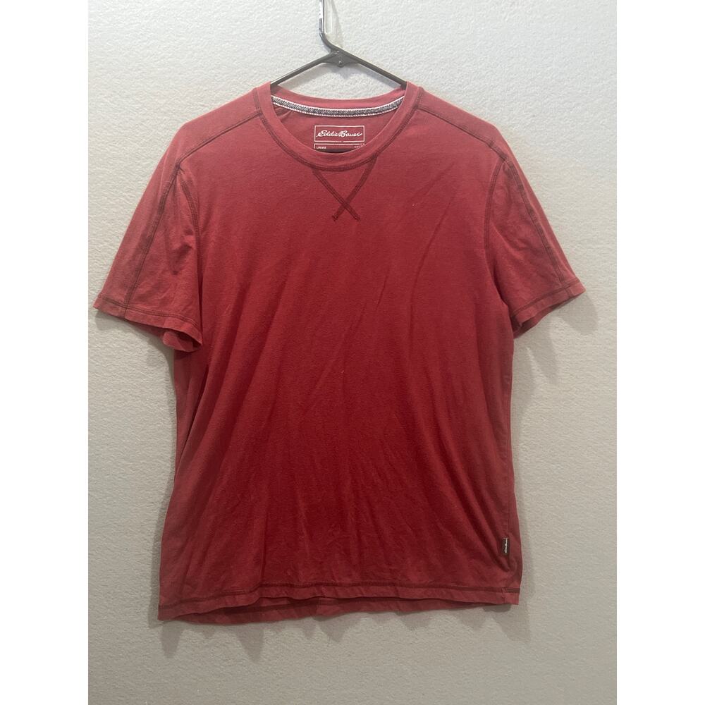 Eddie Bauer T-Shirt Men's Medium Red Casual Crew Neck Everyday